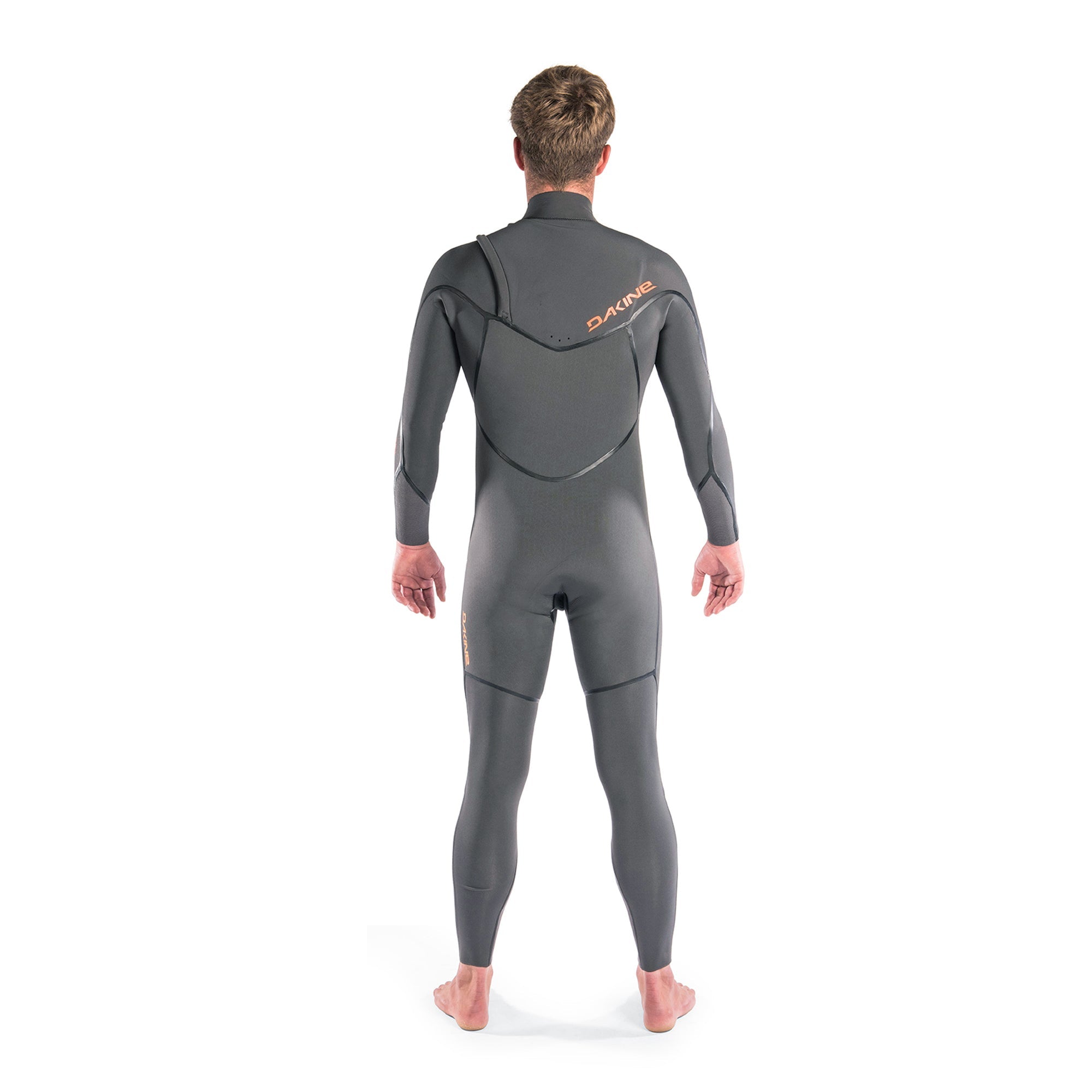 Dakine Mens Cyclone Zip Free 3/2mm Full Wetsuit (Graphite / Orange) | Wetsuits | Dakine