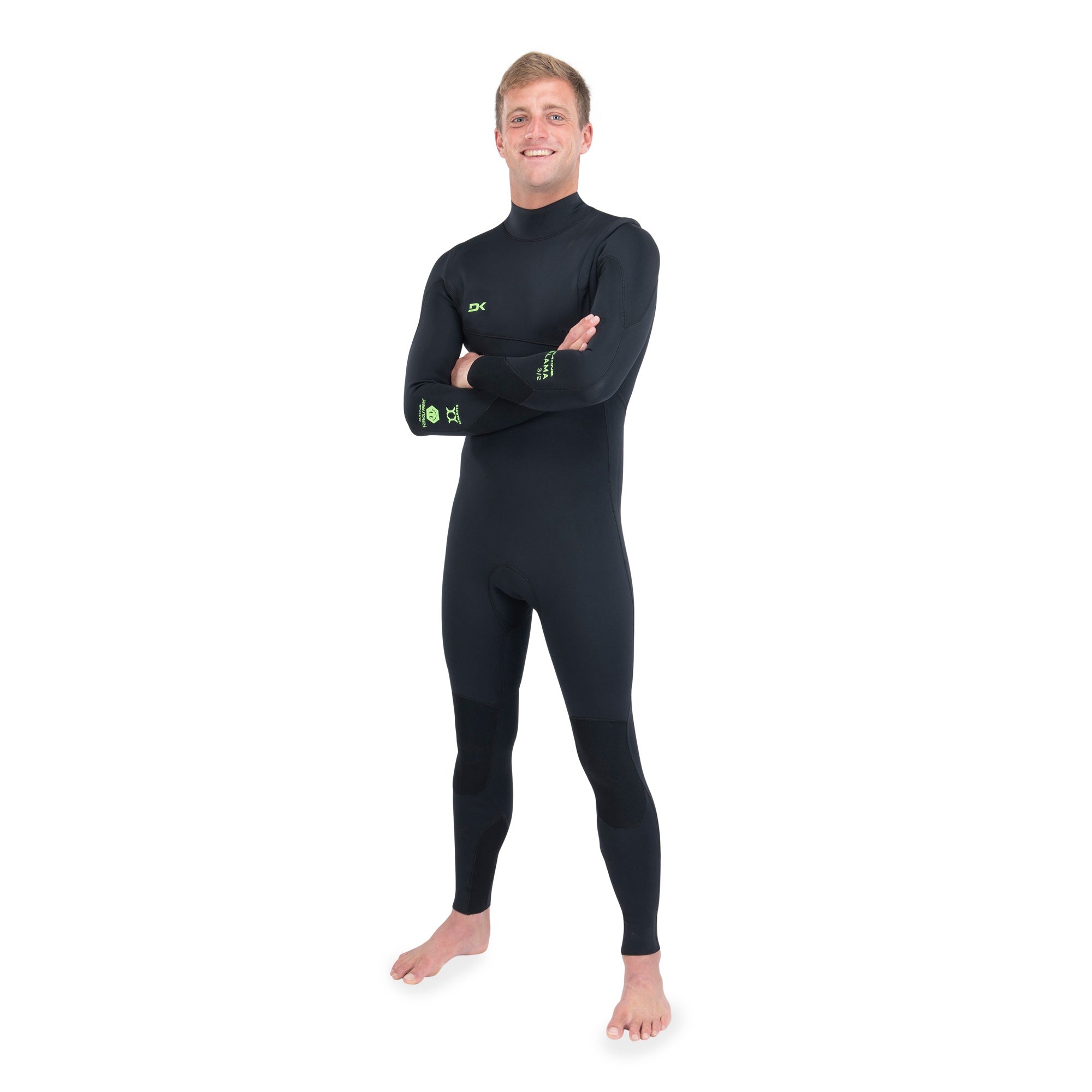 Dakine Mens Malama Zip Free 3/2mm Full Wetsuit (Black) | Wetsuits | Dakine