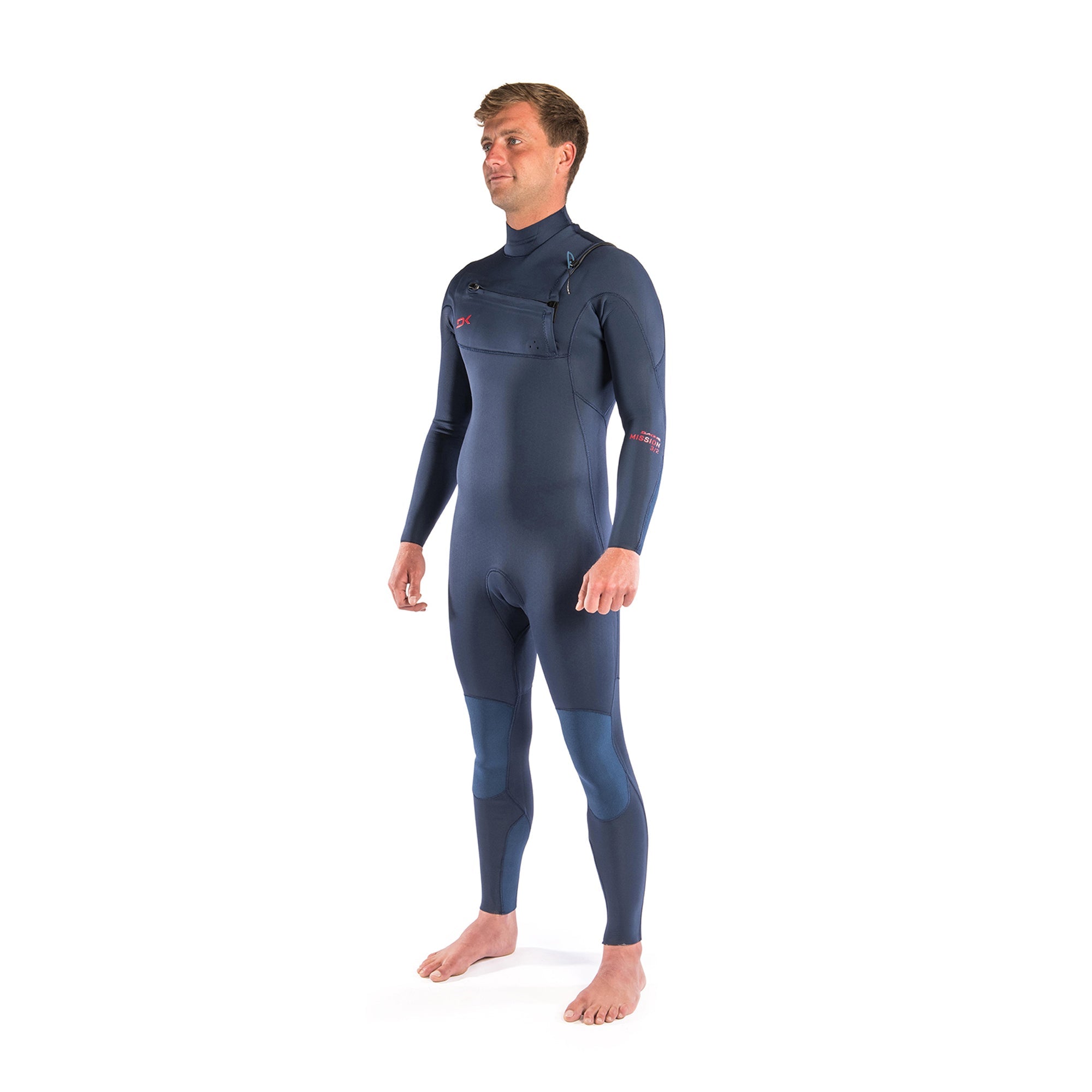 Dakine Mens Mission Chest Zip 4/3mm Full Wetsuit (Ink Blue / Port) | Wetsuits | Dakine