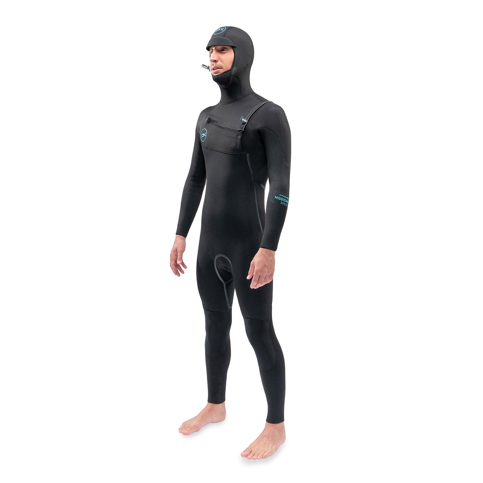 Dakine Mens Mission Chest Zip Hooded 6/5/4mm Full Wetsuit (Black) | Wetsuits | Dakine