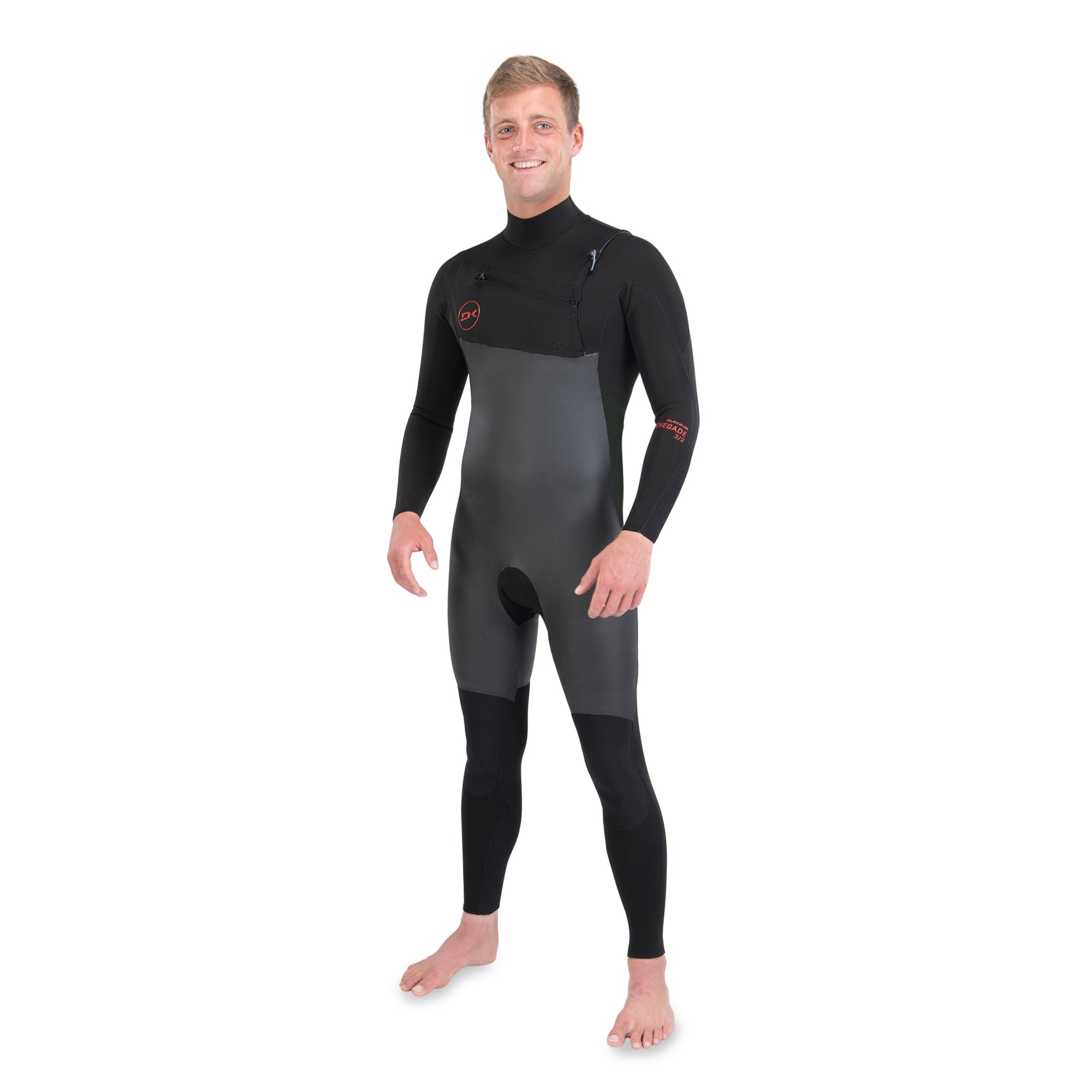 Dakine Mens Renegade Wind Chest Zip 5/4/3mm Full Wetsuit (Black) | Wetsuits | Dakine
