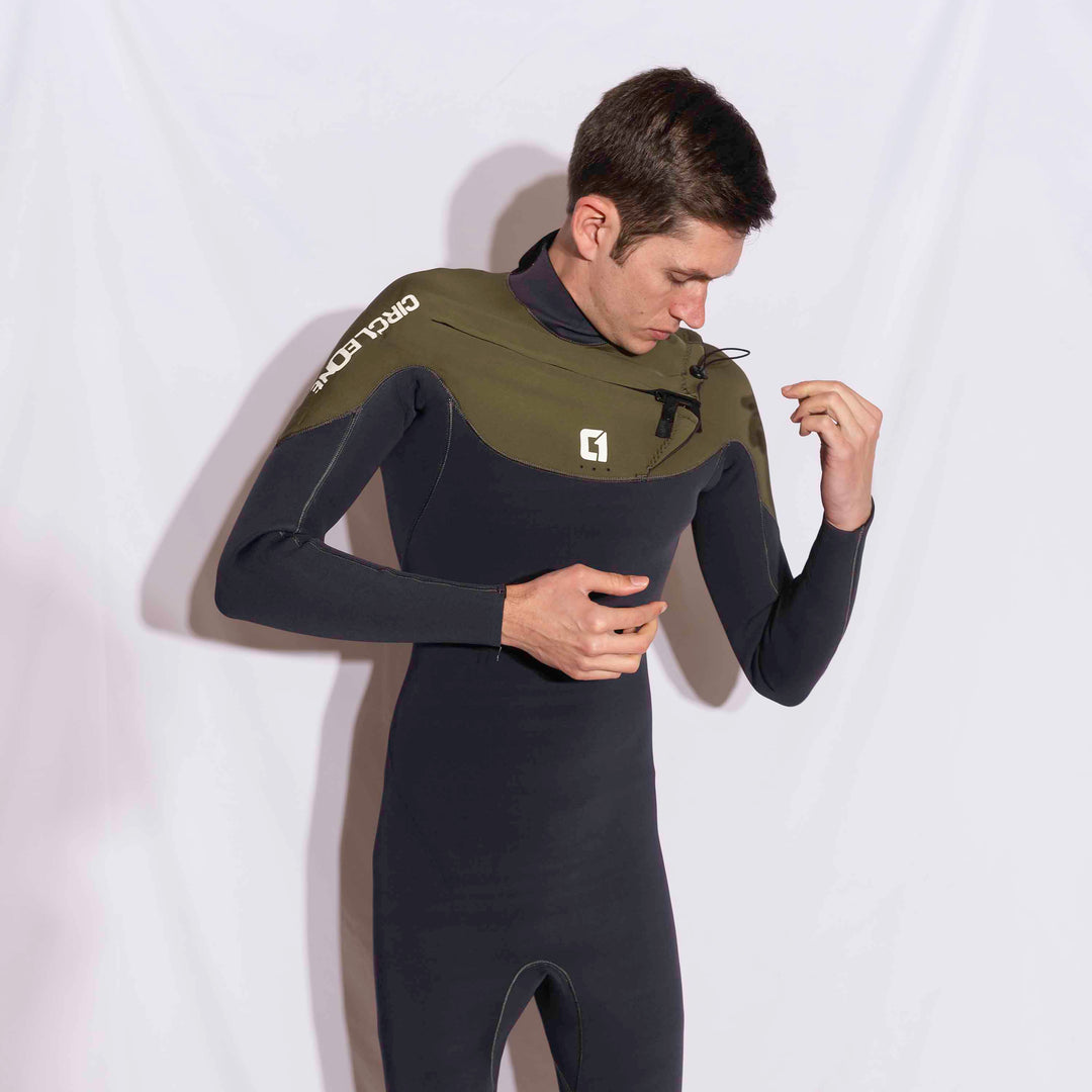 Mens 3/2mm Summer Wetsuit ICON GBS Chest Zip | Circle One