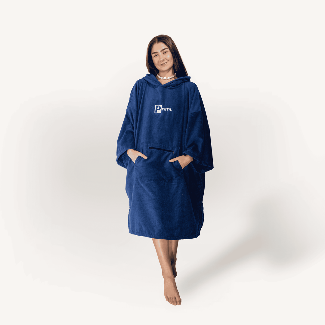 Microfibre Towel Changing Robe | Navy Blue
