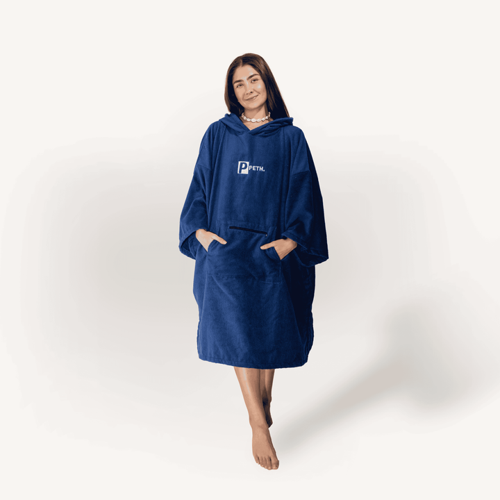 Microfibre Towel Changing Robe | Navy Blue