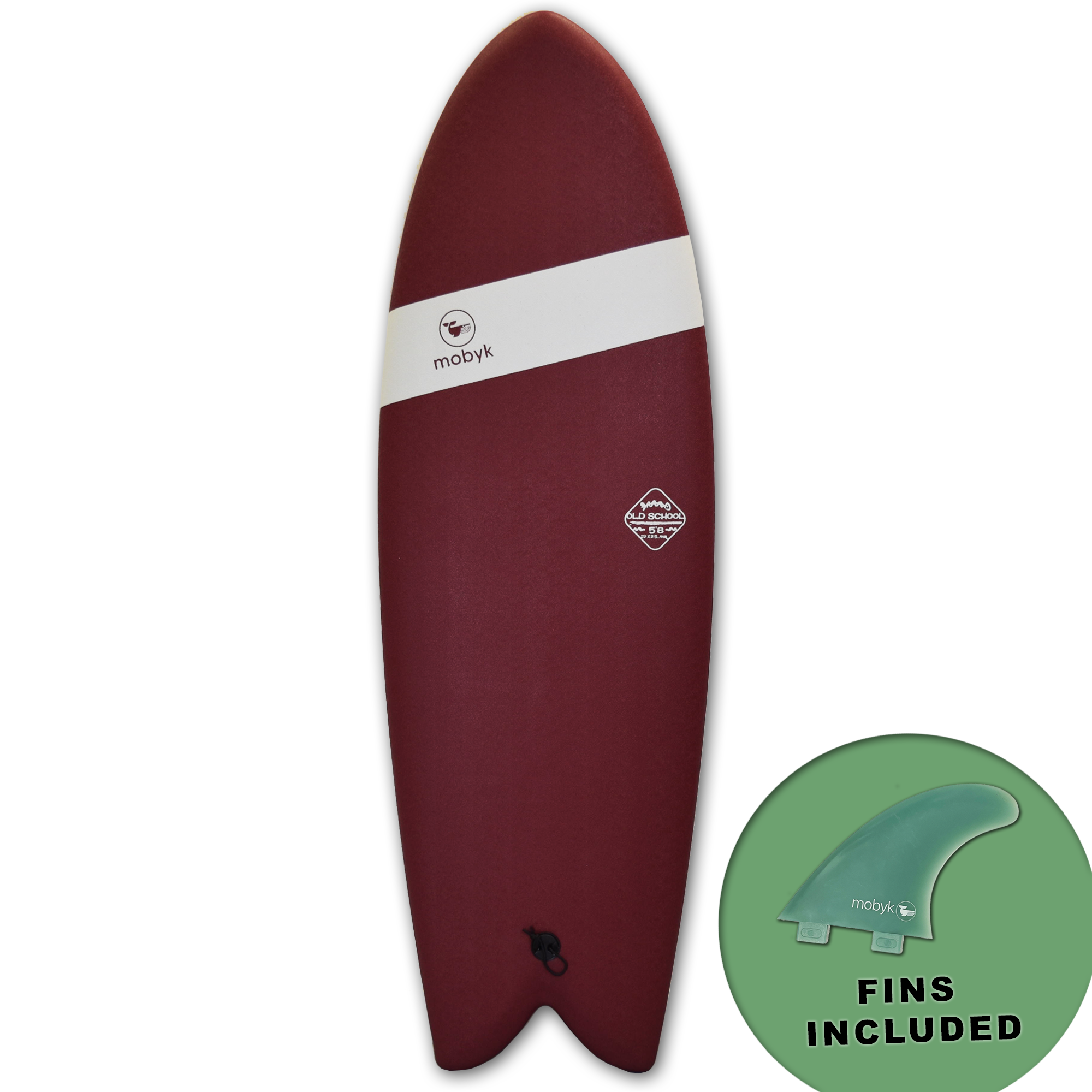 Mobyk 5'8 Old School Softboard - Stout | Surfboards | Mobyk