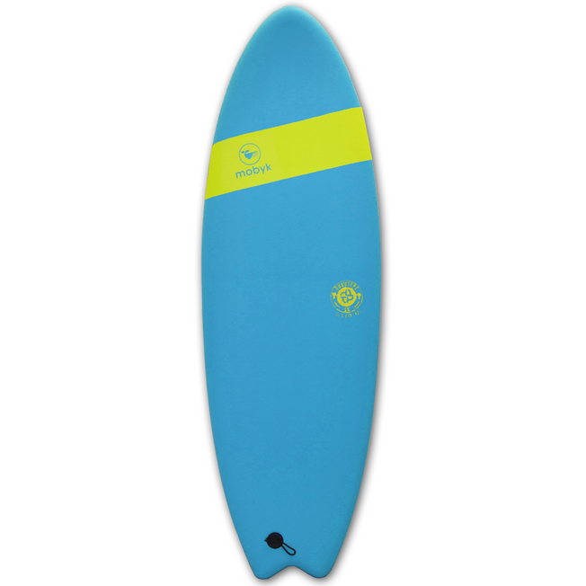 Mobyk 6'6 Quad Fish Softboard - Blue Curacao
