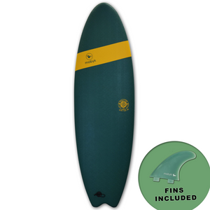 Mobyk 6'0 Quad Fish Softboard - Mallard Green
