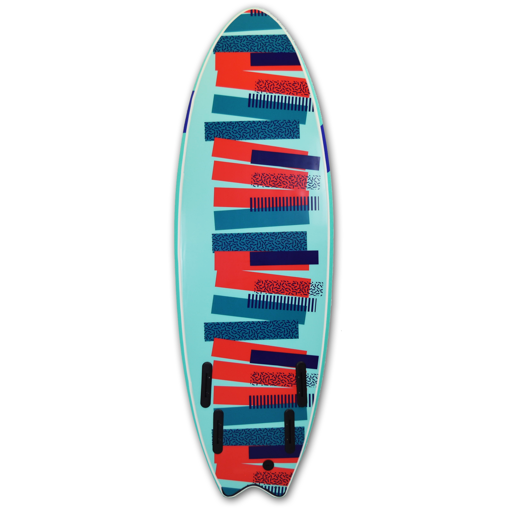 Mobyk 5'6 Quad Fish Softboard - Turquoise | Surfboards | Mobyk