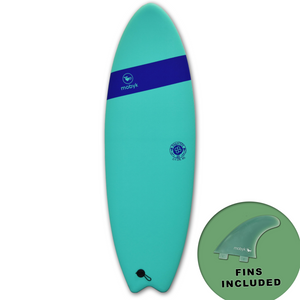 Mobyk 5'6 Quad Fish Softboard - Turquoise