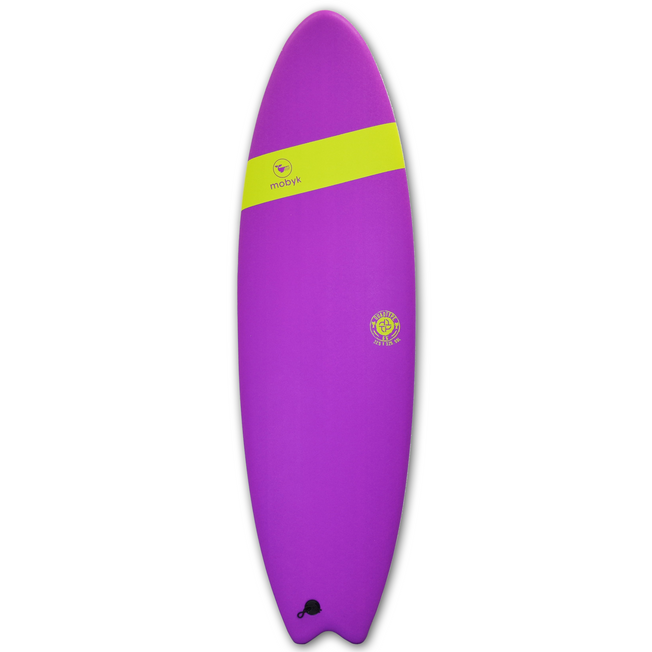 Mobyk 6'6 Quad Fish Softboard - Violet Jade