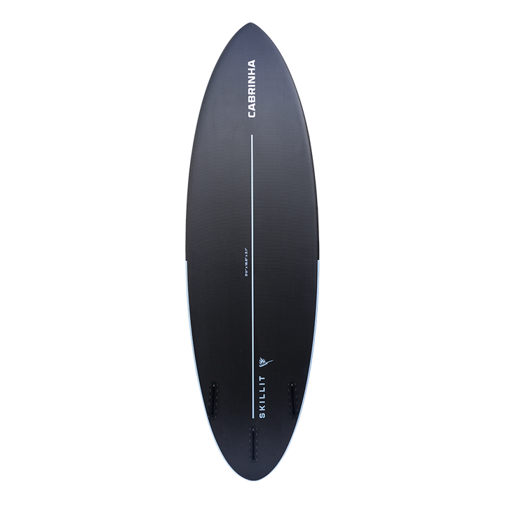 2026 Cabrinha Skillit kitesurf surfboard with DSV Double-in-Single Concave bottom, all-round shape for small to mid-size waves, includes RTM fins and EVA deck pad.