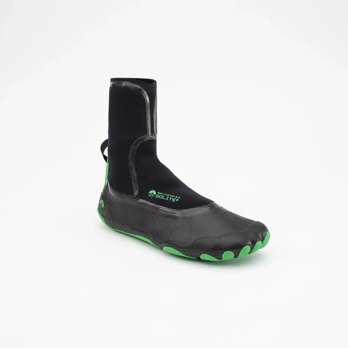 Solite 3mm Custom 2.0 Wetsuit Boots - Black / Green | Boots | Solite