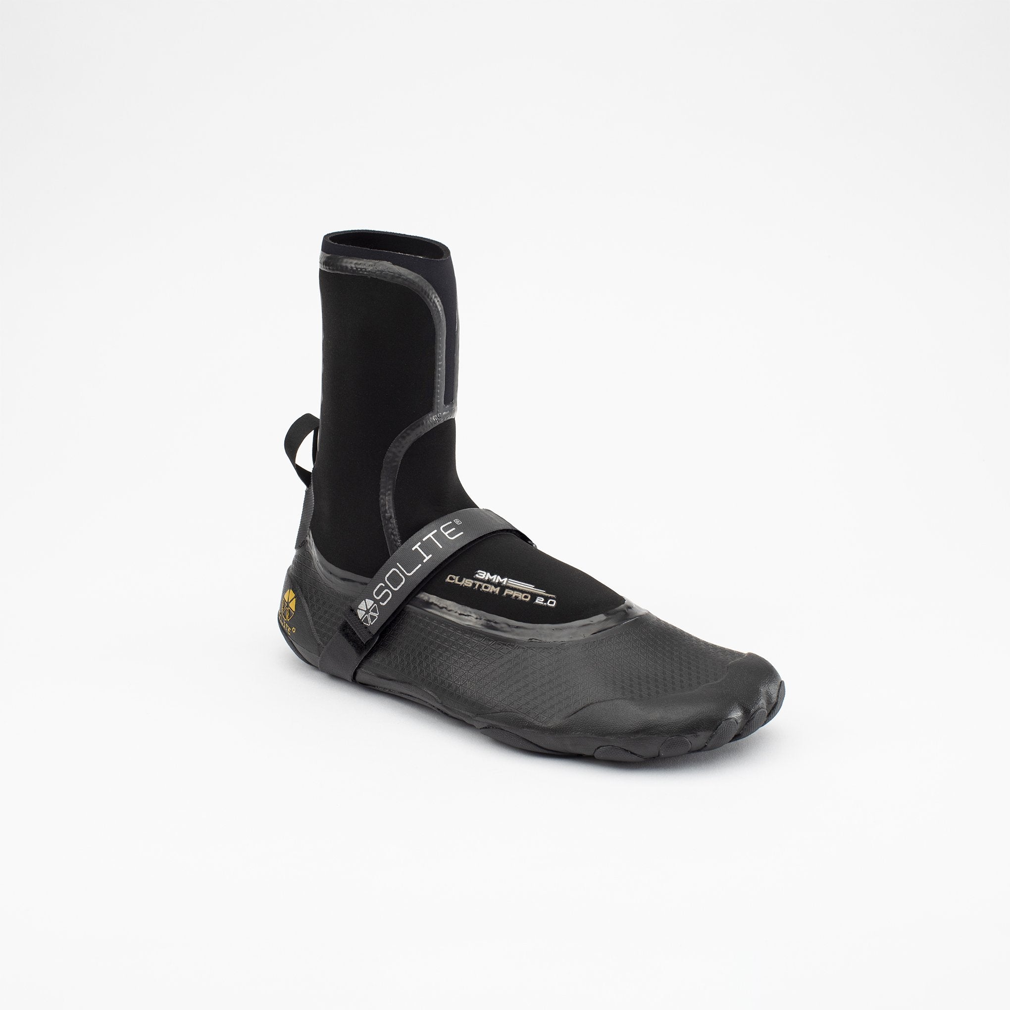 Solite 3mm Custom Pro 2.0 Wetsuit Boots - Black / Gum | Boots | Solite