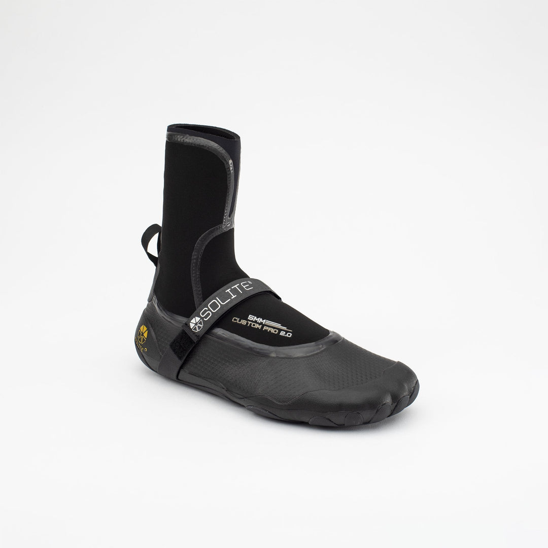 Solite 5mm Custom Pro 2.0 Wetsuit Boots - Black / Gum | Boots | Solite