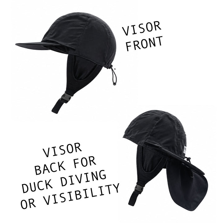 Black helmet with visor attachment on a white background