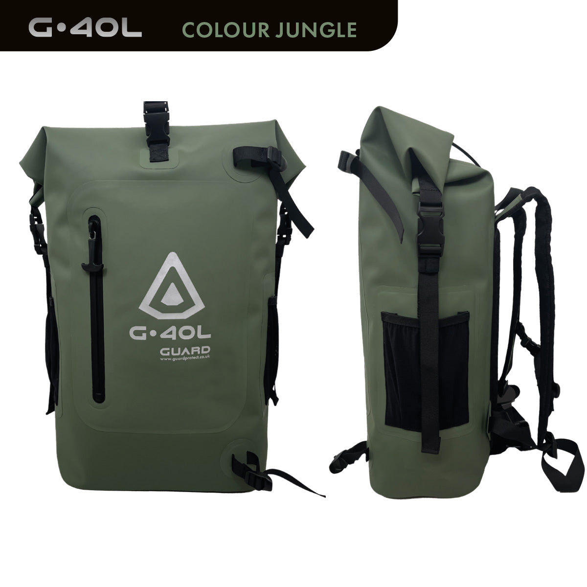 GUARD® G.40L 100% Waterproof Surfing Backpack - Jungle | Dry Bags | Guard