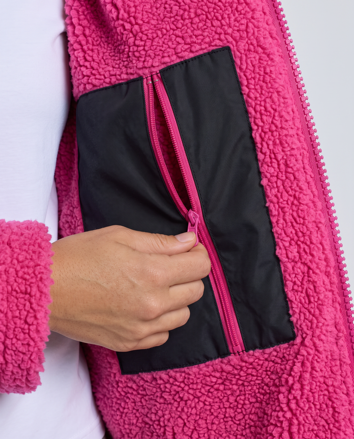 Waterproof Changing Robe | Black/Pink