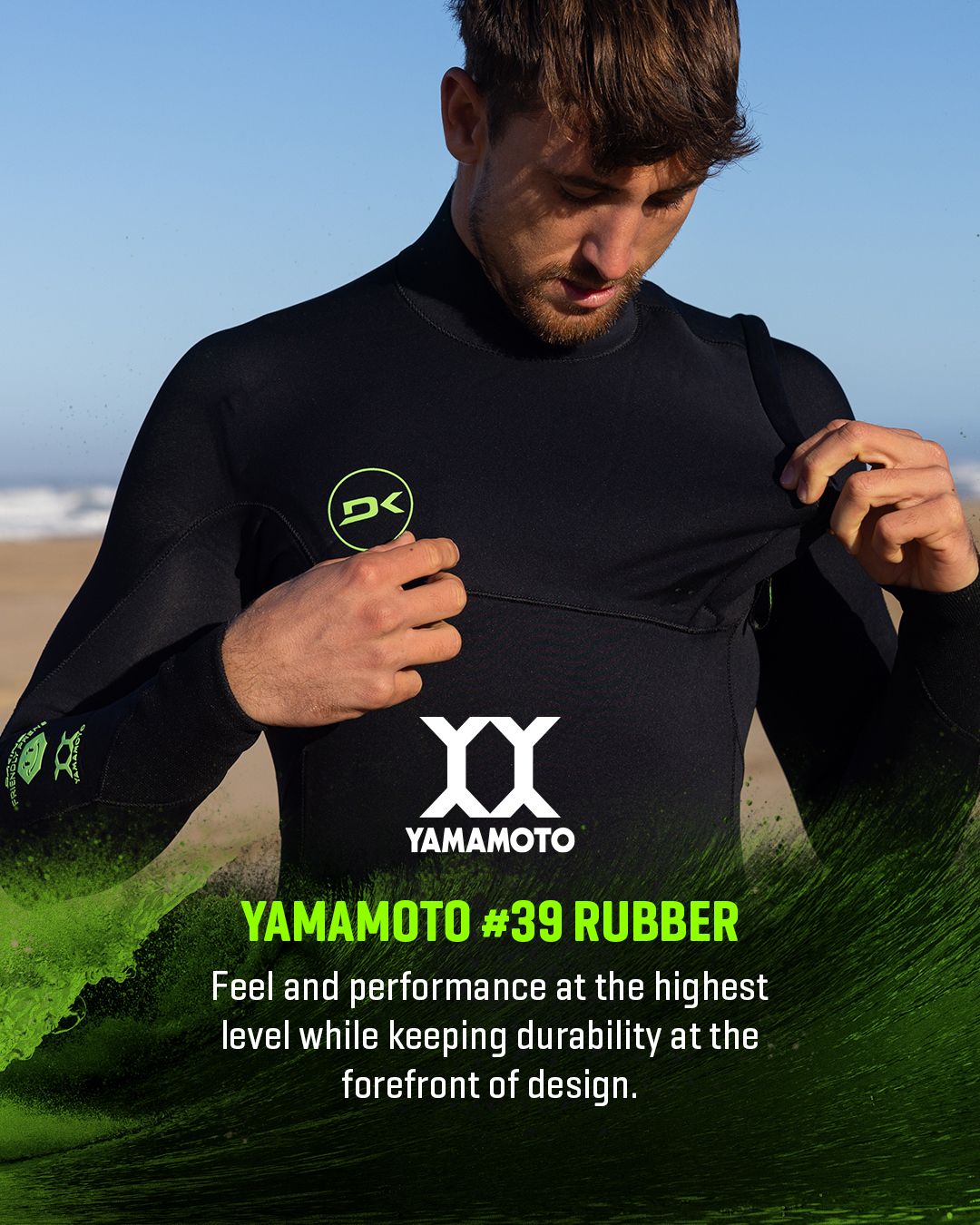 Dakine Mens Malama Zip Free 3/2mm Full Wetsuit (Black) | Wetsuits | Dakine