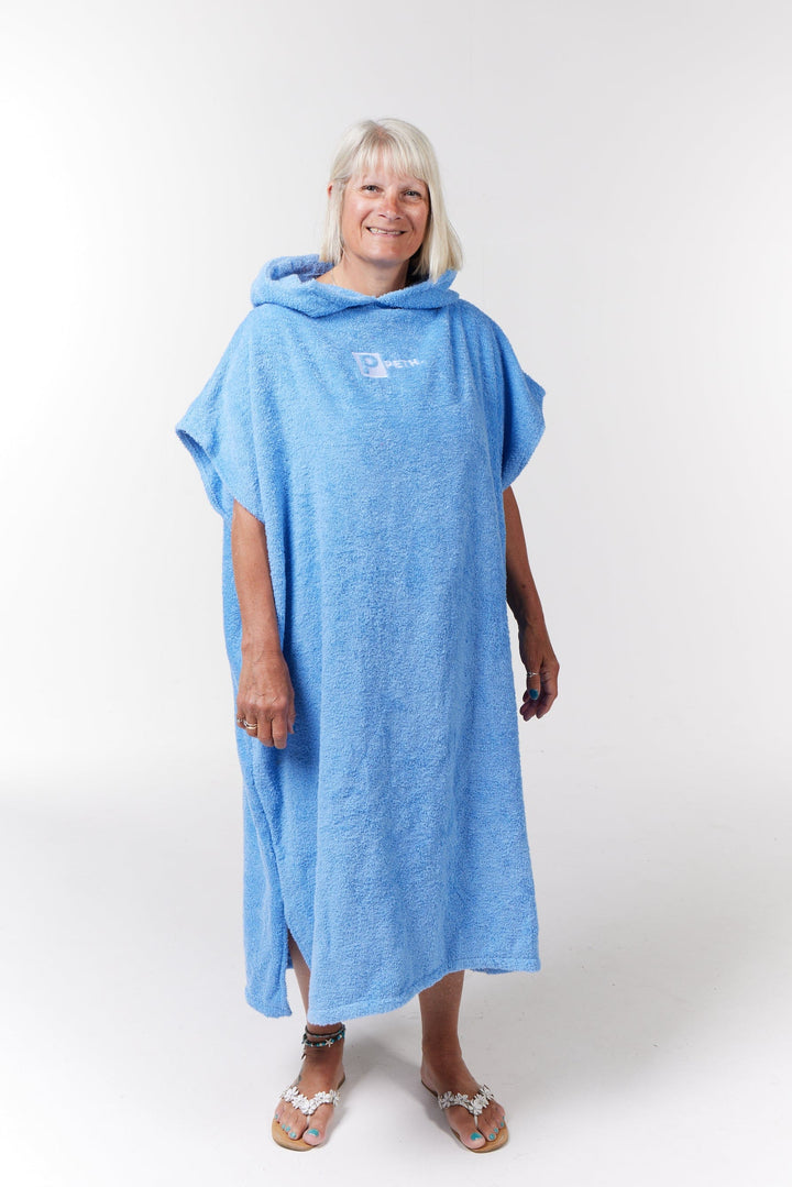 Cotton Towel Changing Robe | Light Blue
