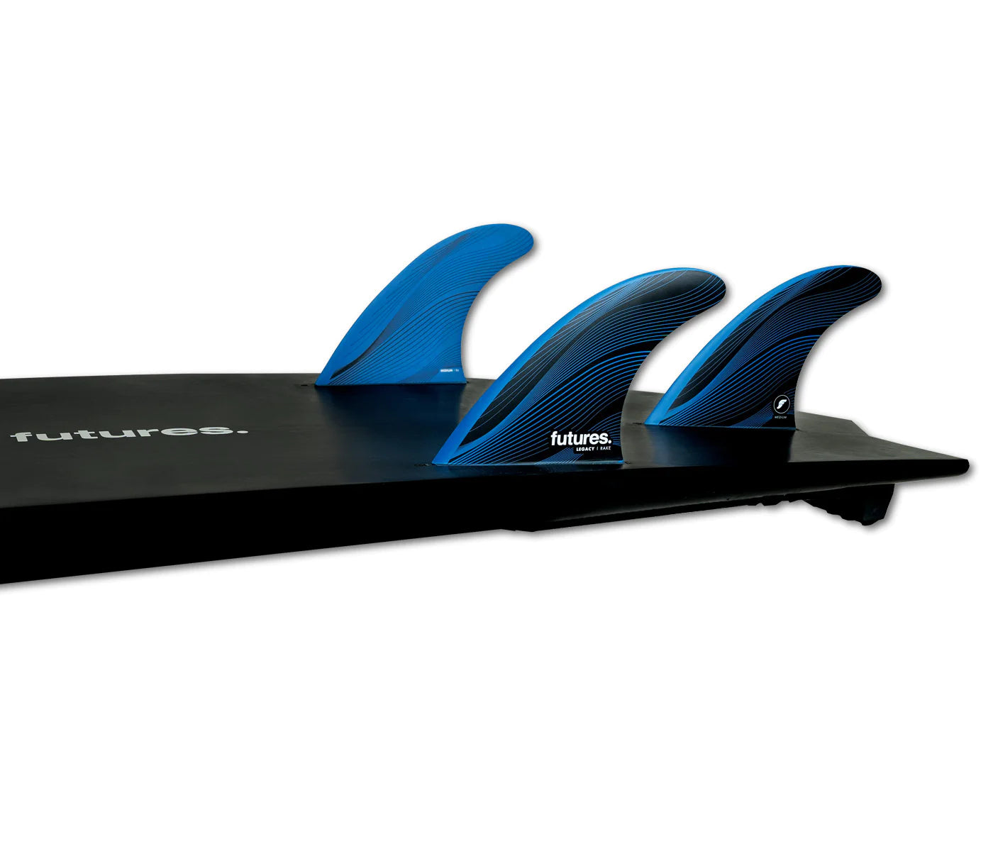 Futures R6 Legacy Honeycomb Tri Fin Set Medium - Teal / Black | Fins | Futures