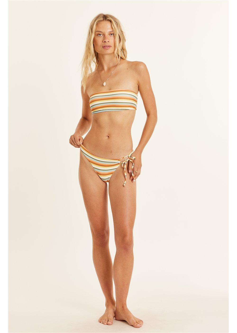 Sisstr Line Up Rib Bandeau Swim Top