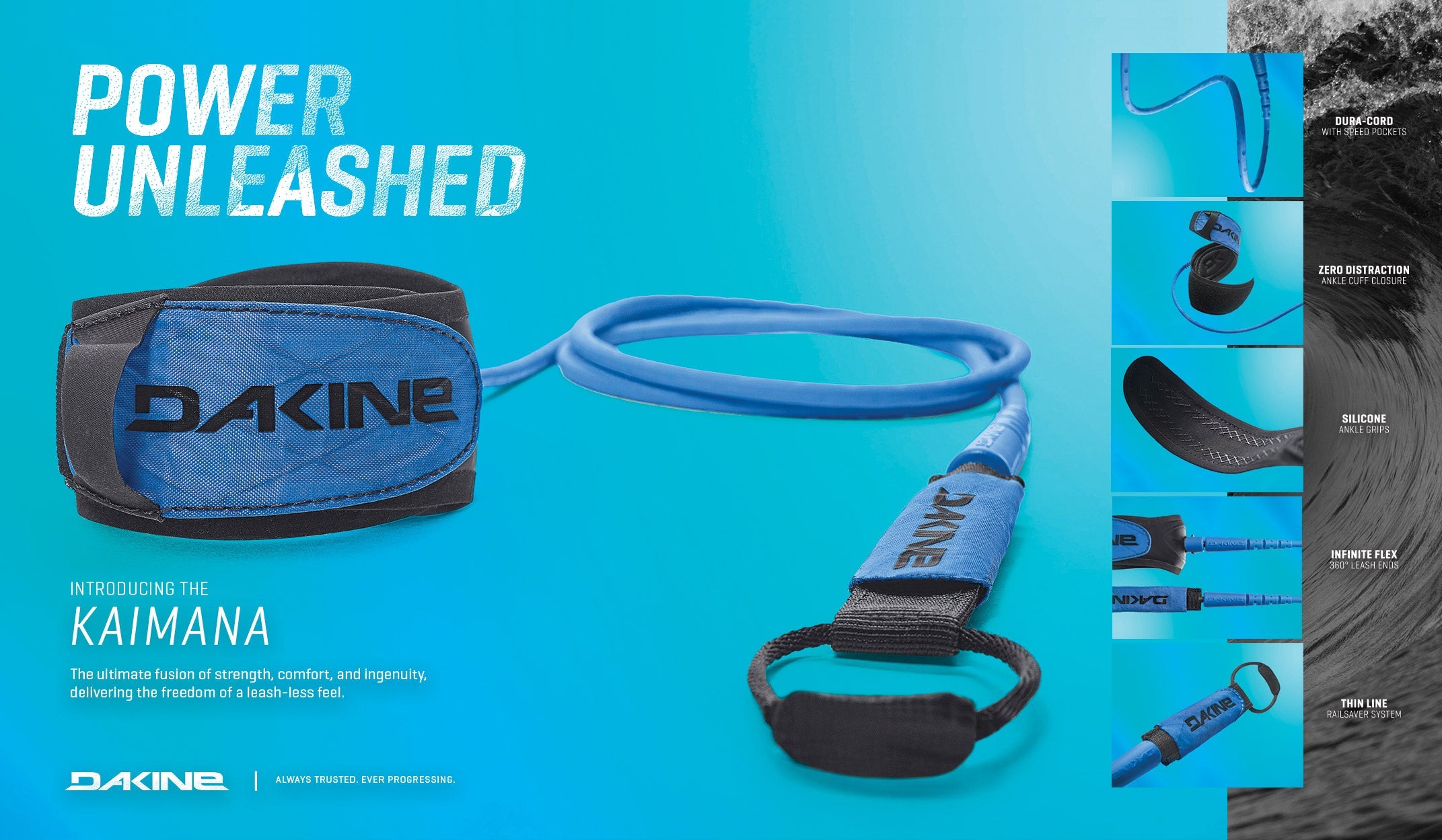 Dakine Kaimana Team Surf Leash - Red | Leashes | Dakine
