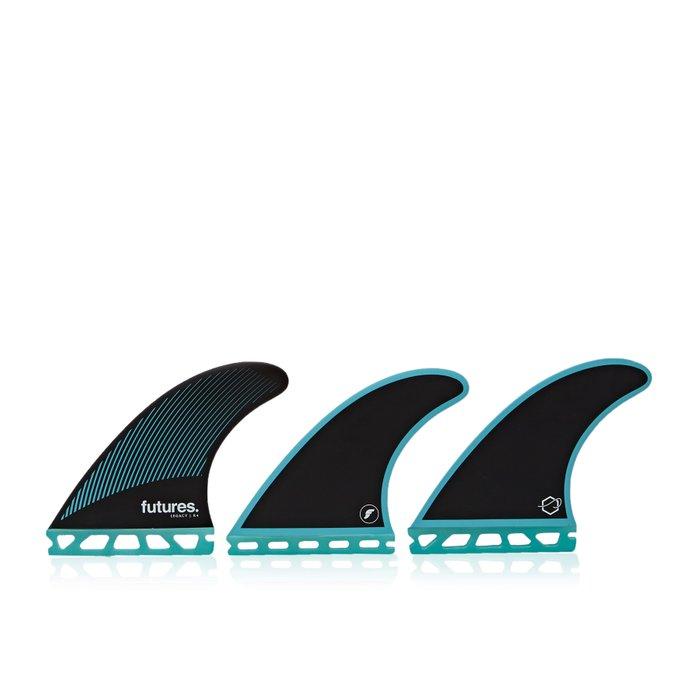 Futures R8 Legacy Series Honeycomb Tri Fin Set Large - Teal / Black | Fins | Futures