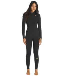 Billabong Womens 403 Synergy Chest Zip Full Wetsuit (Wild Black)