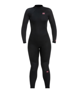 Billabong Womens 403 Launch Back Zip Full Wetsuit (Black)