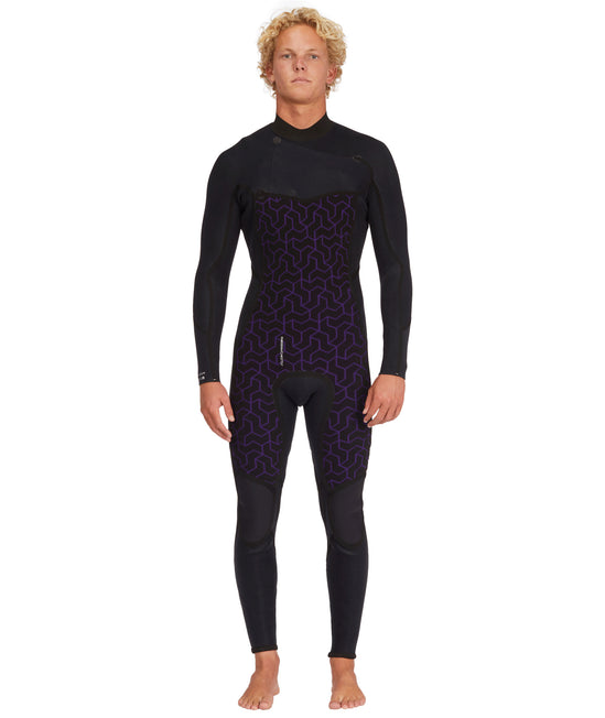 Billabong Mens 302 Absolute Chest Zip Full GBS Wetsuit (Black)