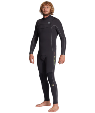 Billabong Mens 403 Absolute Chest Zip Full GBS Wetsuit (Black Fade) | Wetsuits | Billabong
