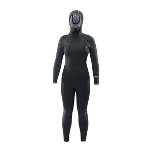 Dakine Women's 4/3 Mission Plus Hooded Wetsuit (Black)