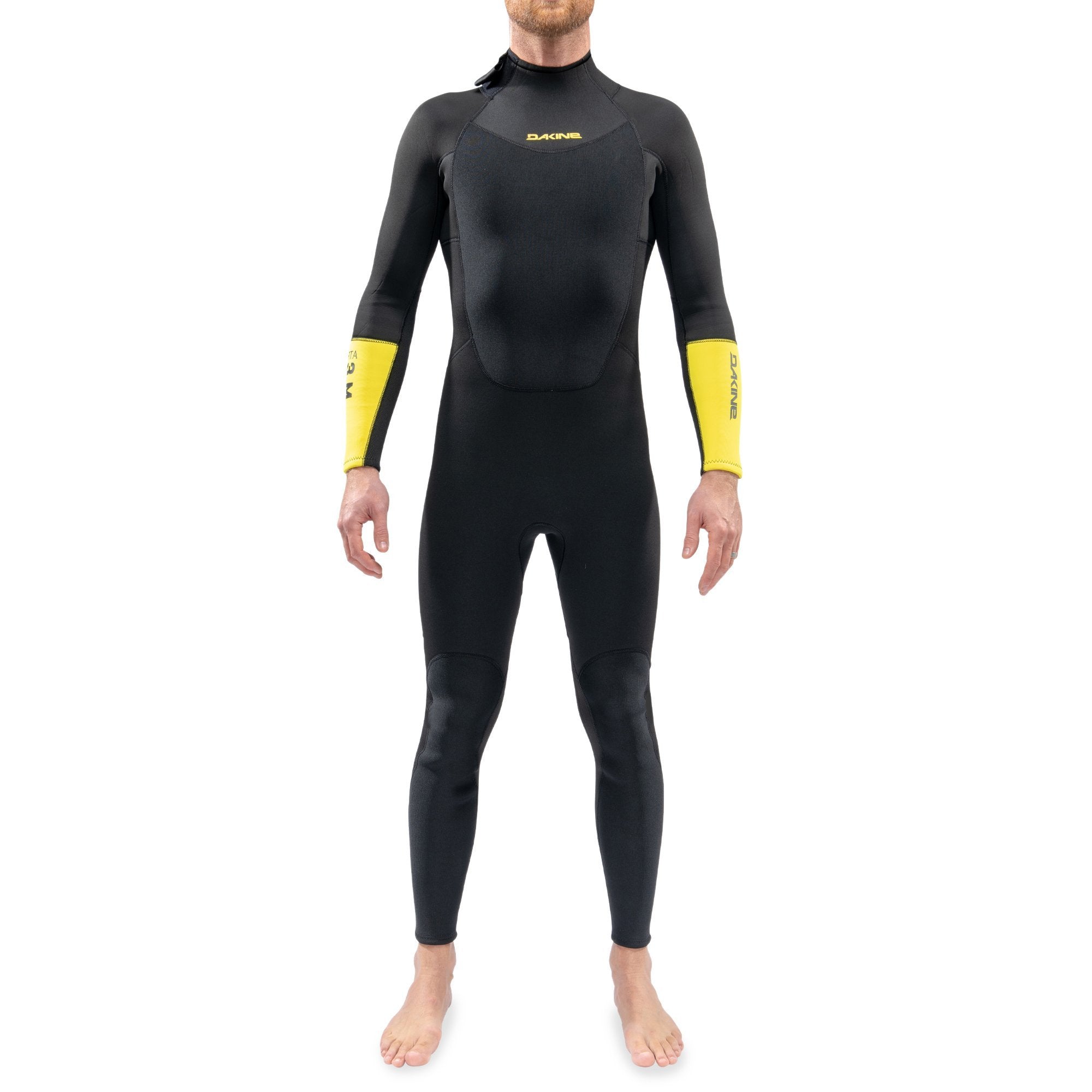 Dakine 2021 Mens RTA Back Zip Full Suit 3/2 (Black/Yellow) | Wetsuits | Dakine