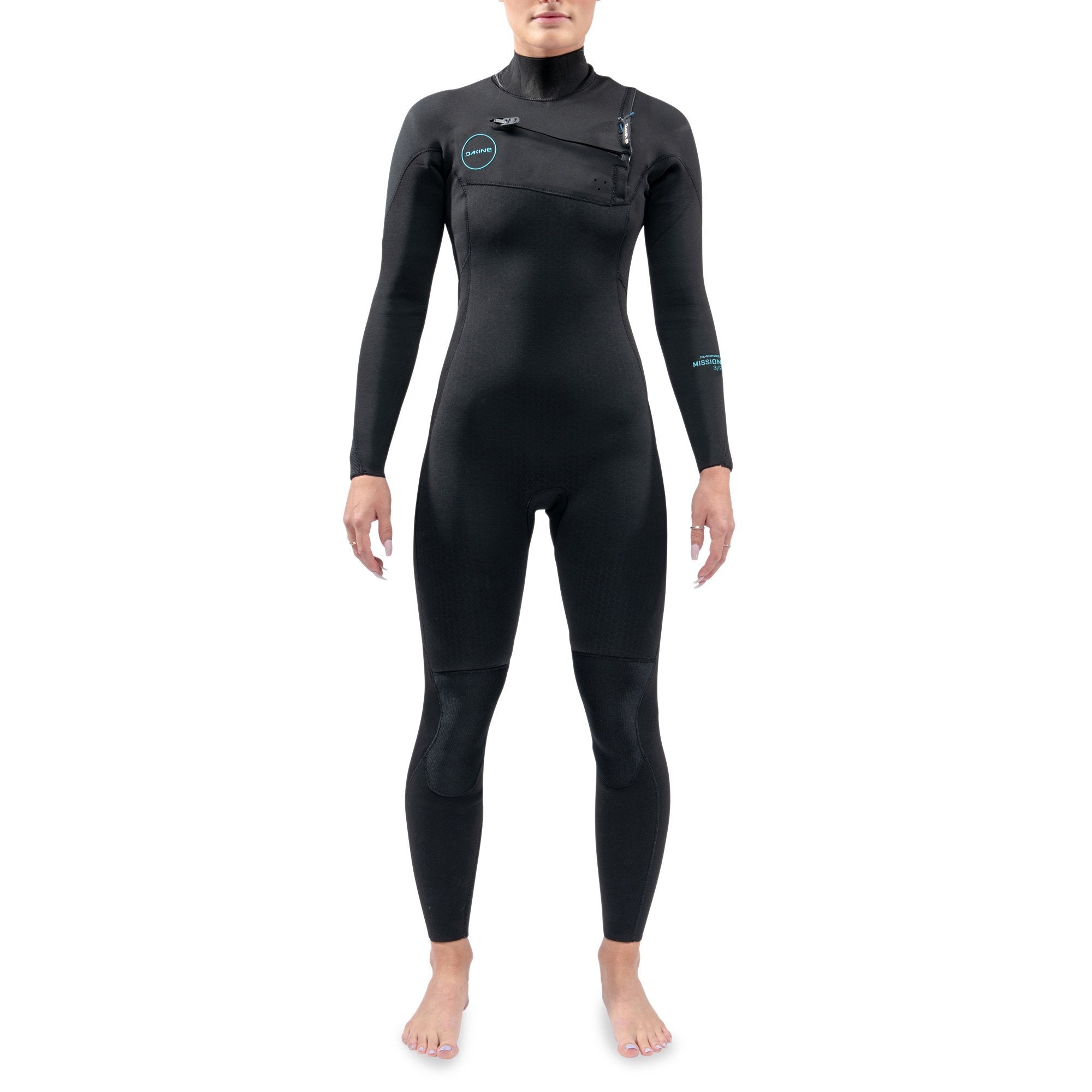 Dakine 2021 Womens Mission Chest Zip Full Suit 3/2 (Black) | Wetsuits | Dakine