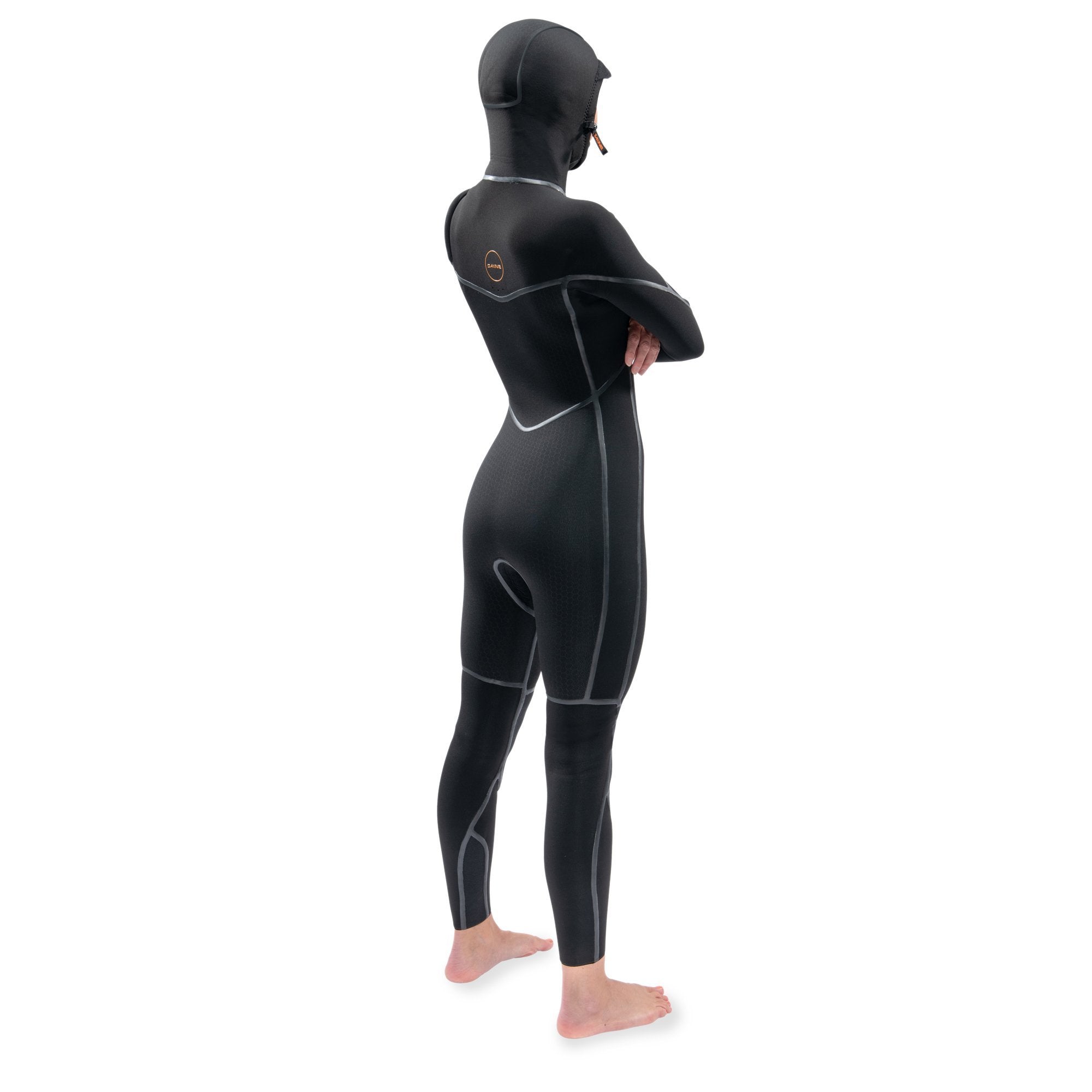 Dakine 2021 Womens Cyclone Zip Free Hooded 5/4 (Black) | Wetsuits | Dakine