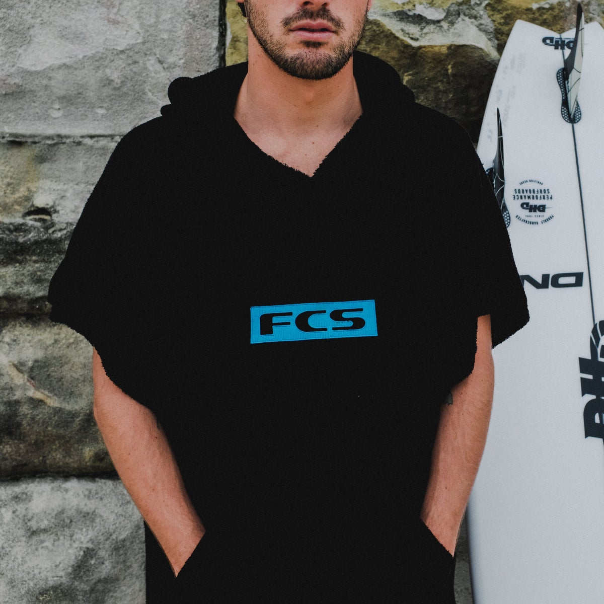 FCS Towel Poncho Changing Robe - Black / White | Changing Robes | FCS
