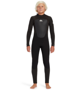 Quiksilver 4/3 Boys Prologue GBS Back Zip Full Wetsuit- Black