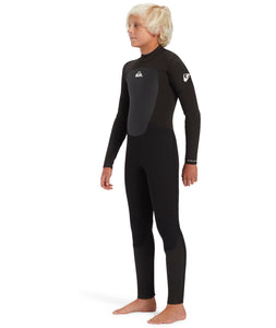 Quiksilver 4/3 Boys Prologue GBS Back Zip Full Wetsuit- Black