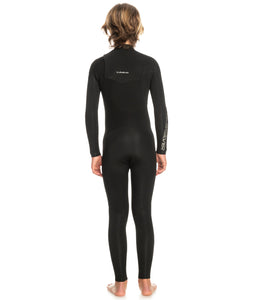 Quiksilver 3/2 Boys Everyday Sessions Chest Zip Full Wetsuit - Black