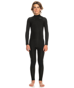 Quiksilver 3/2 Boys Everyday Sessions Chest Zip Full Wetsuit - Black