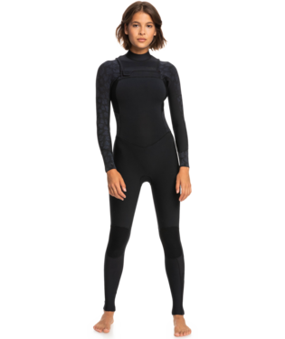 Roxy 3/2 Swell Series GBS Chest Zip Full Wetsuit - Black | Wetsuits | Roxy
