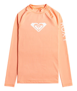 Roxy Whole Hearted LS Rash Vest - Papaya Punch