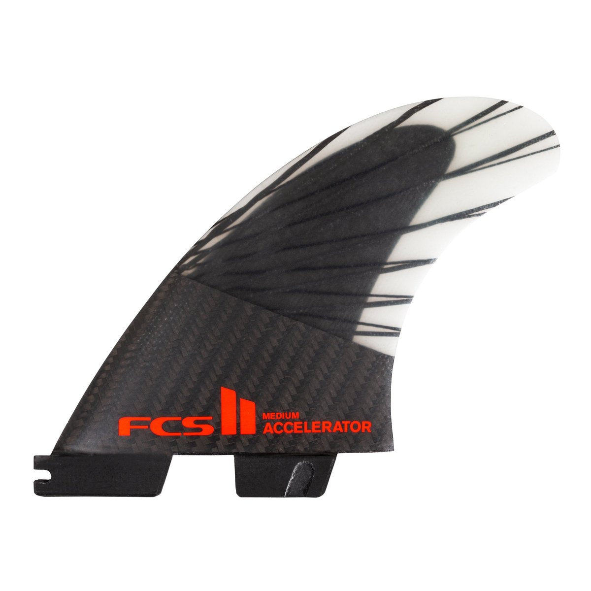 FCS II Accelerator PC Carbon Black / Red Tri Set - Medium | Fins | FCS