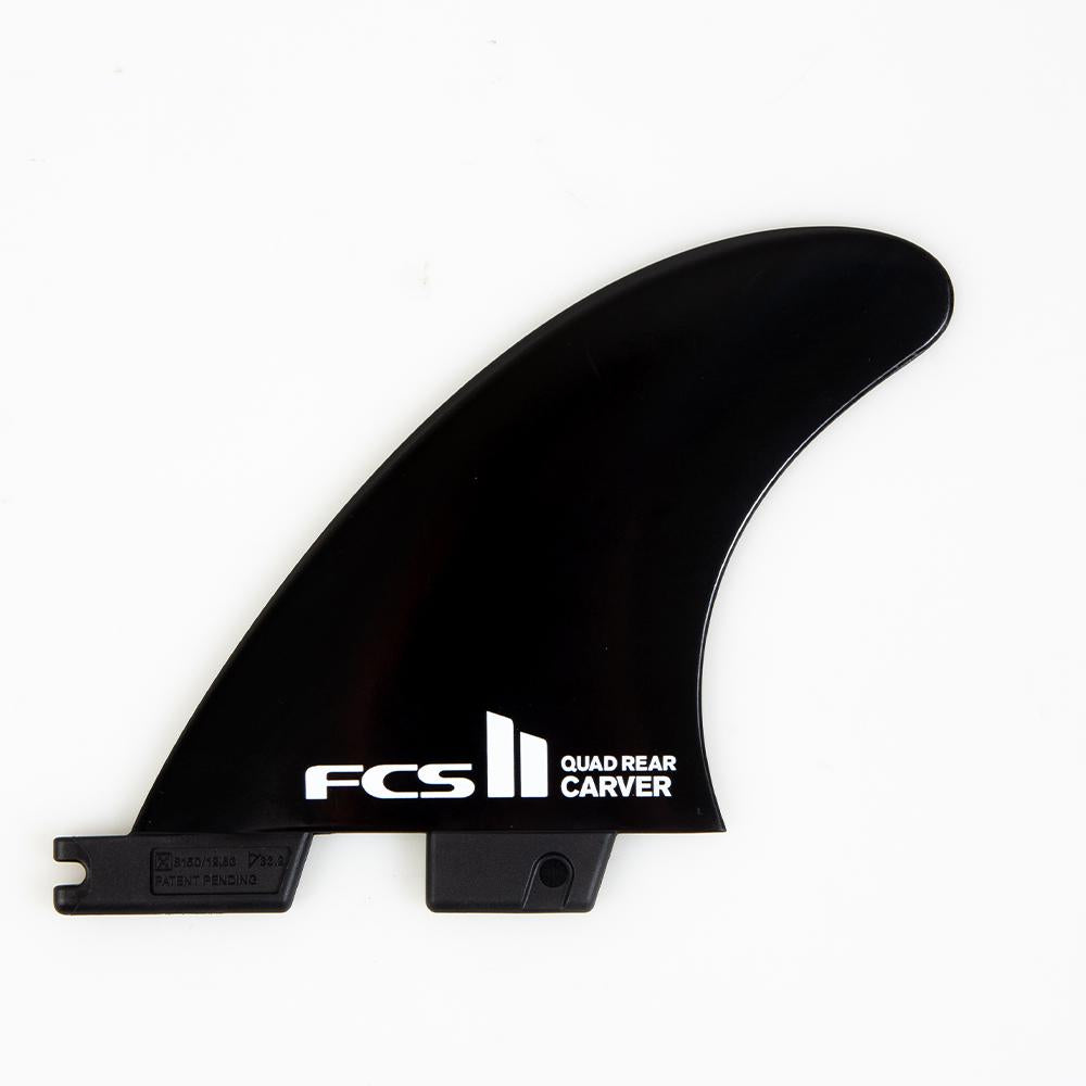 FCS II Carver Glass Flex Quad Rear Fin Set Black - Medium | Fins | FCS