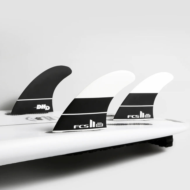 FCS II DHD PC Tri Fin Set - Black / White