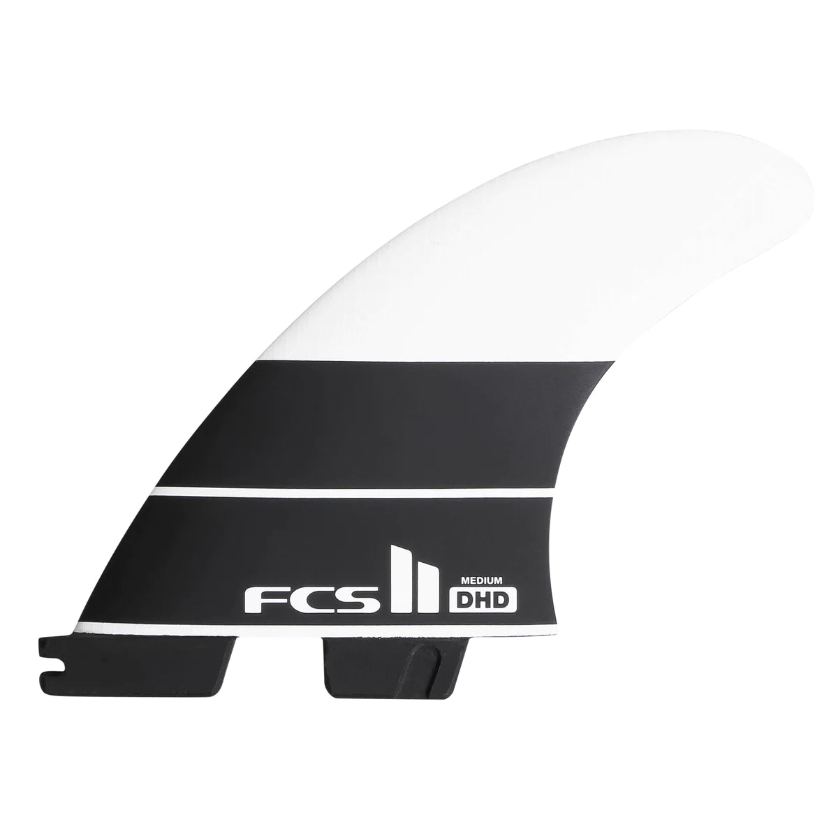 FCS II DHD PC Tri Fin Set - Black / White | Fins | FCS