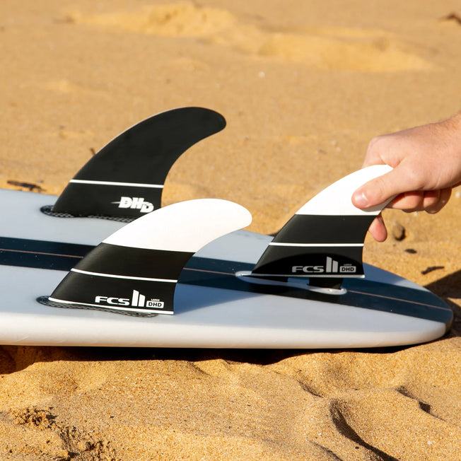 FCS II DHD PC Tri Fin Set - Black / White