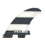 FCS II Jeremy Flores PC Black / White Tri Retail Fin Set - Large