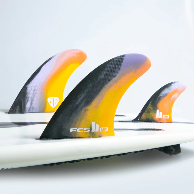 FCS II Mark Richards PC Black / Colour Swirl Tri Fin Set - Extra Large