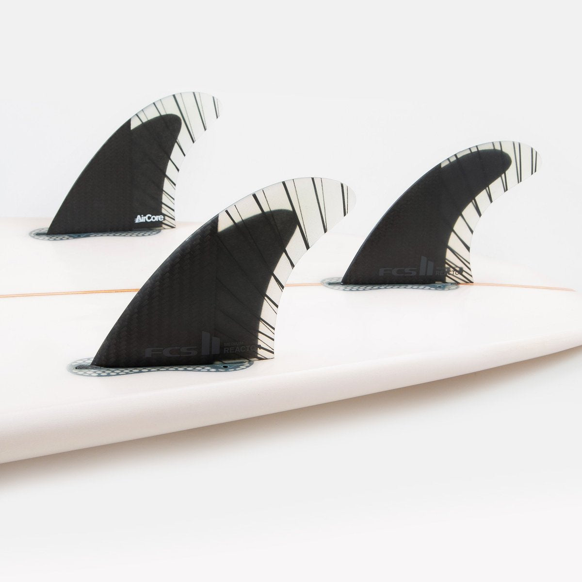 FCS II Reactor PC Carbon Black / Charcoal Tri Set | Fins | FCS